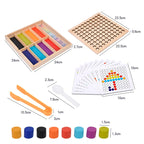 Wooden Clip Beads Sorting Game