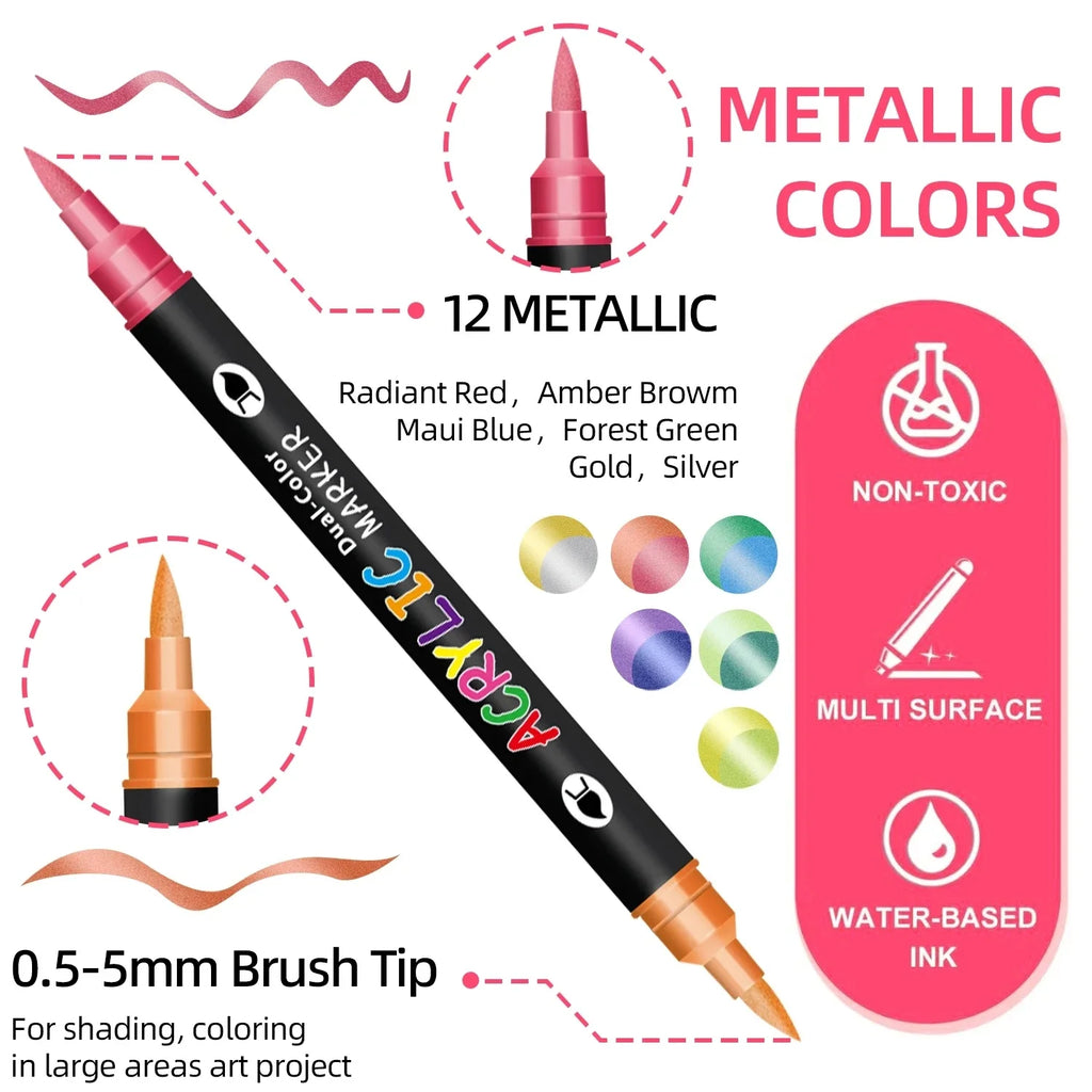 Artist's Dream Dual-Tip Acrylic Paint Markers