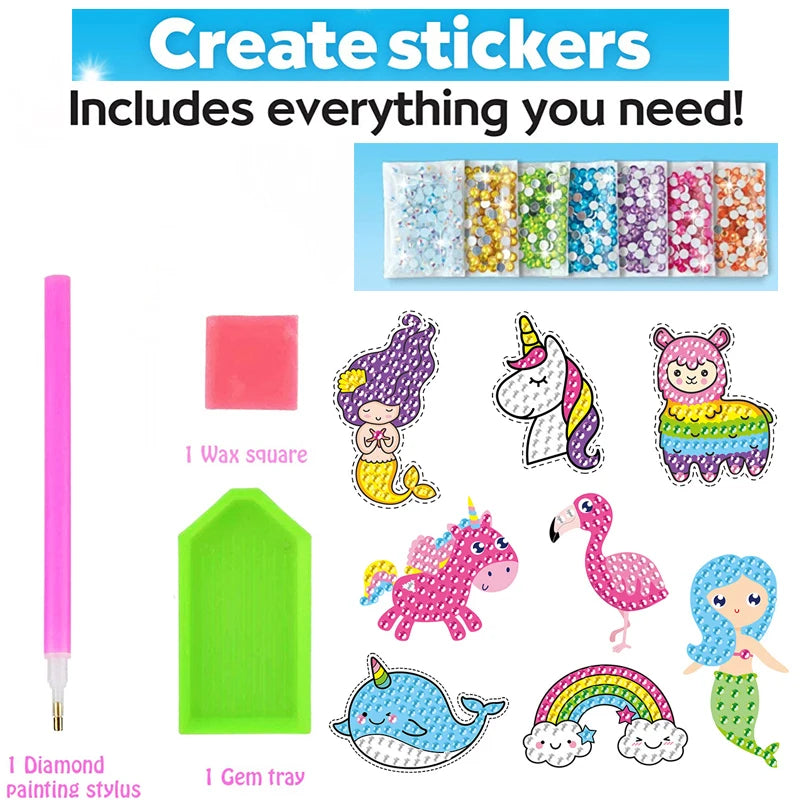 Stick & Paint Magic Gem Sticker Art Kit