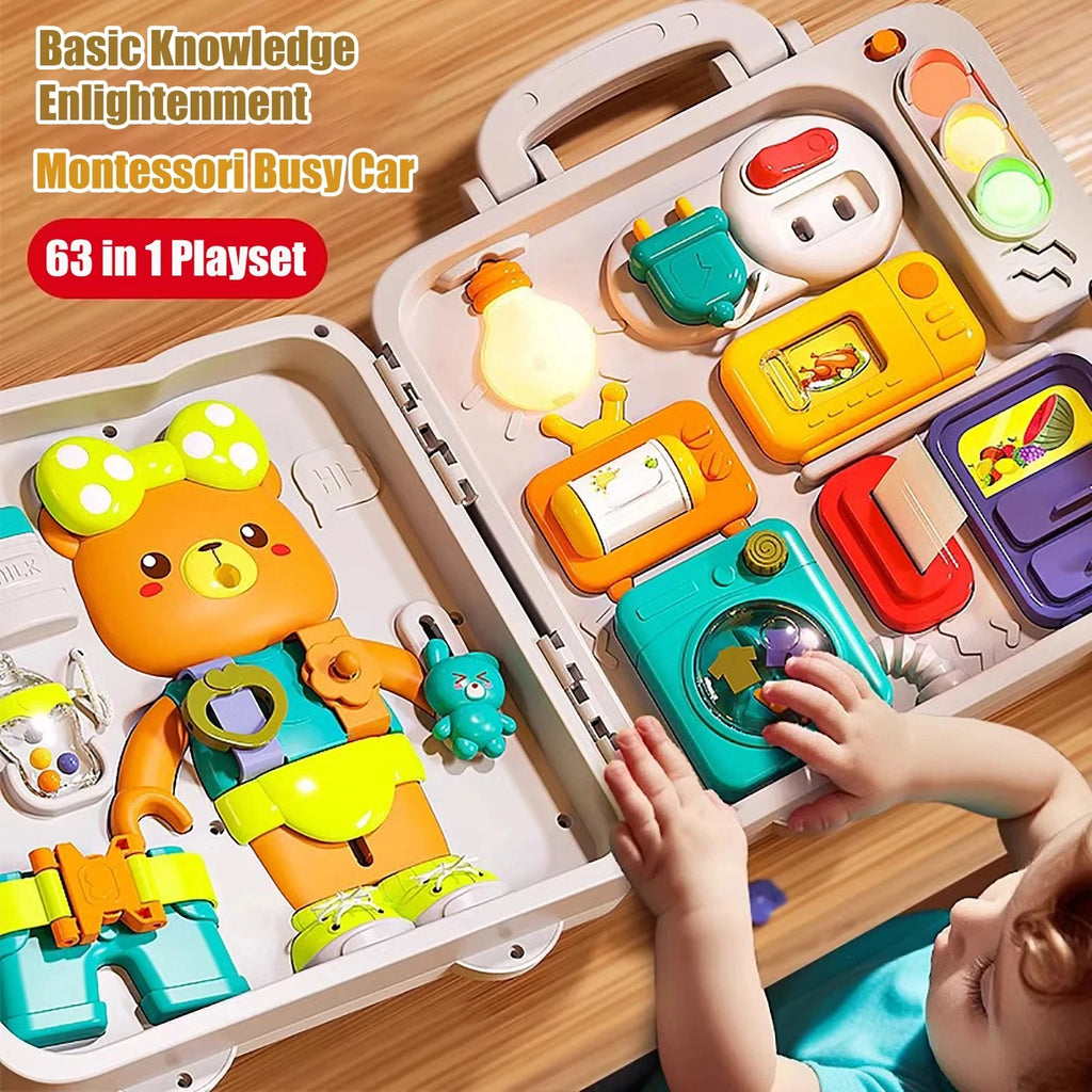 63-in-1 Montessori Car Busy Board