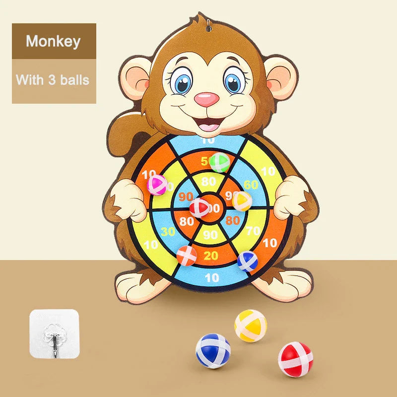 Kids Dart Board Set – Soft Sticky Ball Target Game