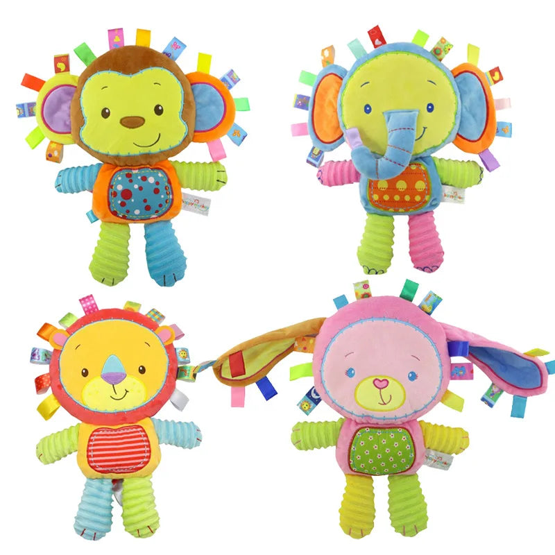 Animal Taggie Plush Rattle with Bell