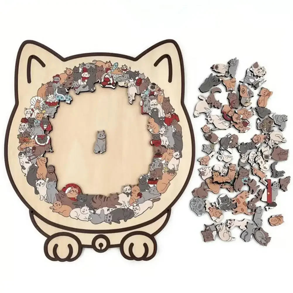 SereniCat 135-Piece Wooden Puzzle