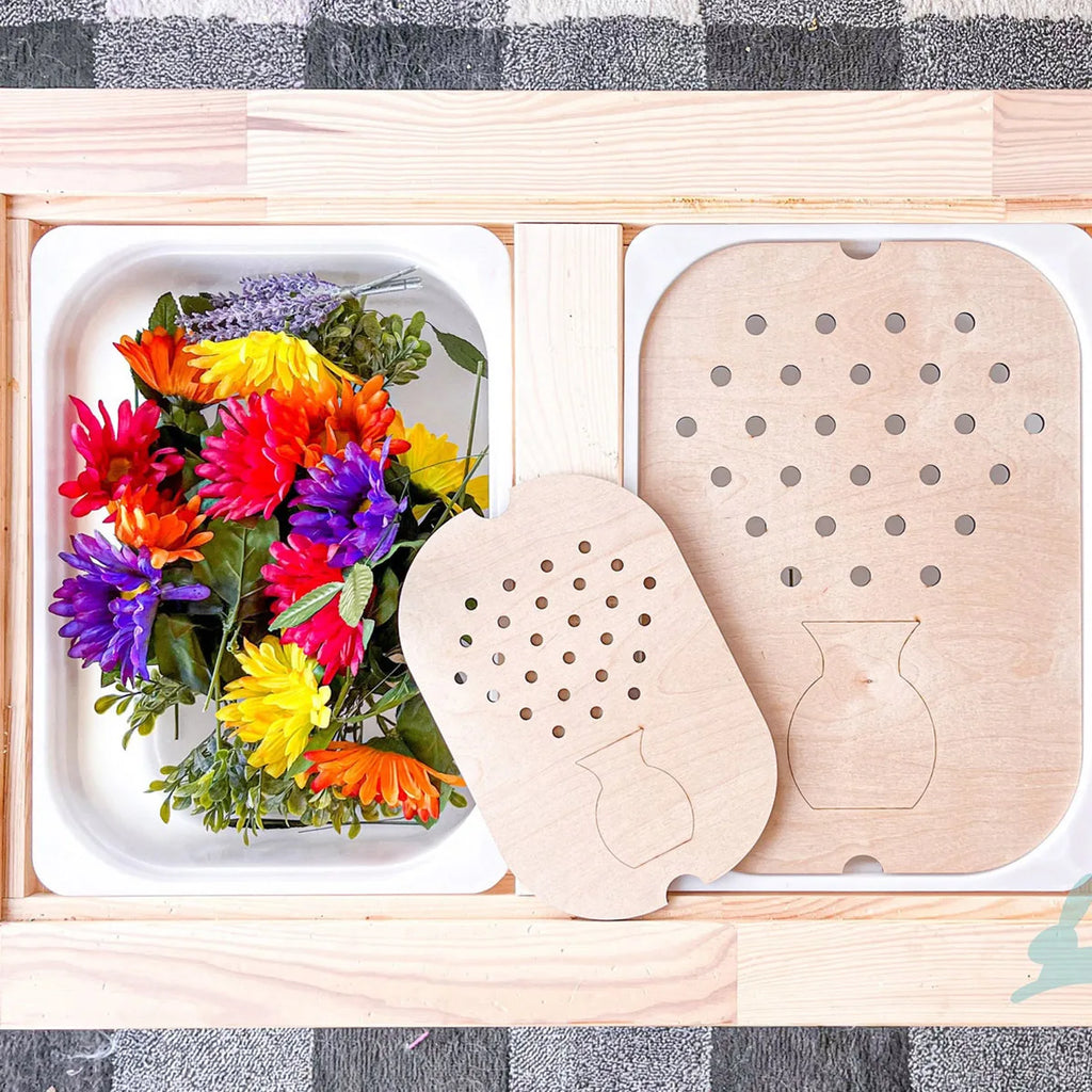 Montessori Sensory Table Wooden Tiles