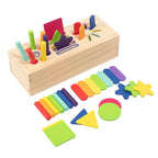 Wooden 5-in-1 Shape and Color Sorting Cube