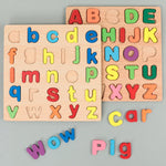 Wooden Alphabet & Number Puzzle Board