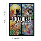 100 Color-by-Number Pages for Stress Relief