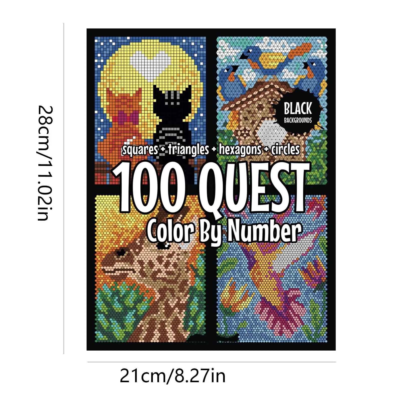 100 Color-by-Number Pages for Stress Relief