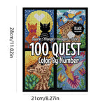 100 Color-by-Number Pages for Stress Relief