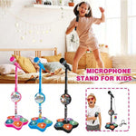 Kids Karaoke Microphone Stand with LED Lights