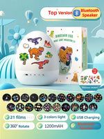 DinoGlow™ Projection Night Light-Rotating Star Projector with Music & Films