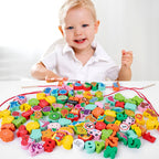 Wooden Threading Beads Lacing Toy