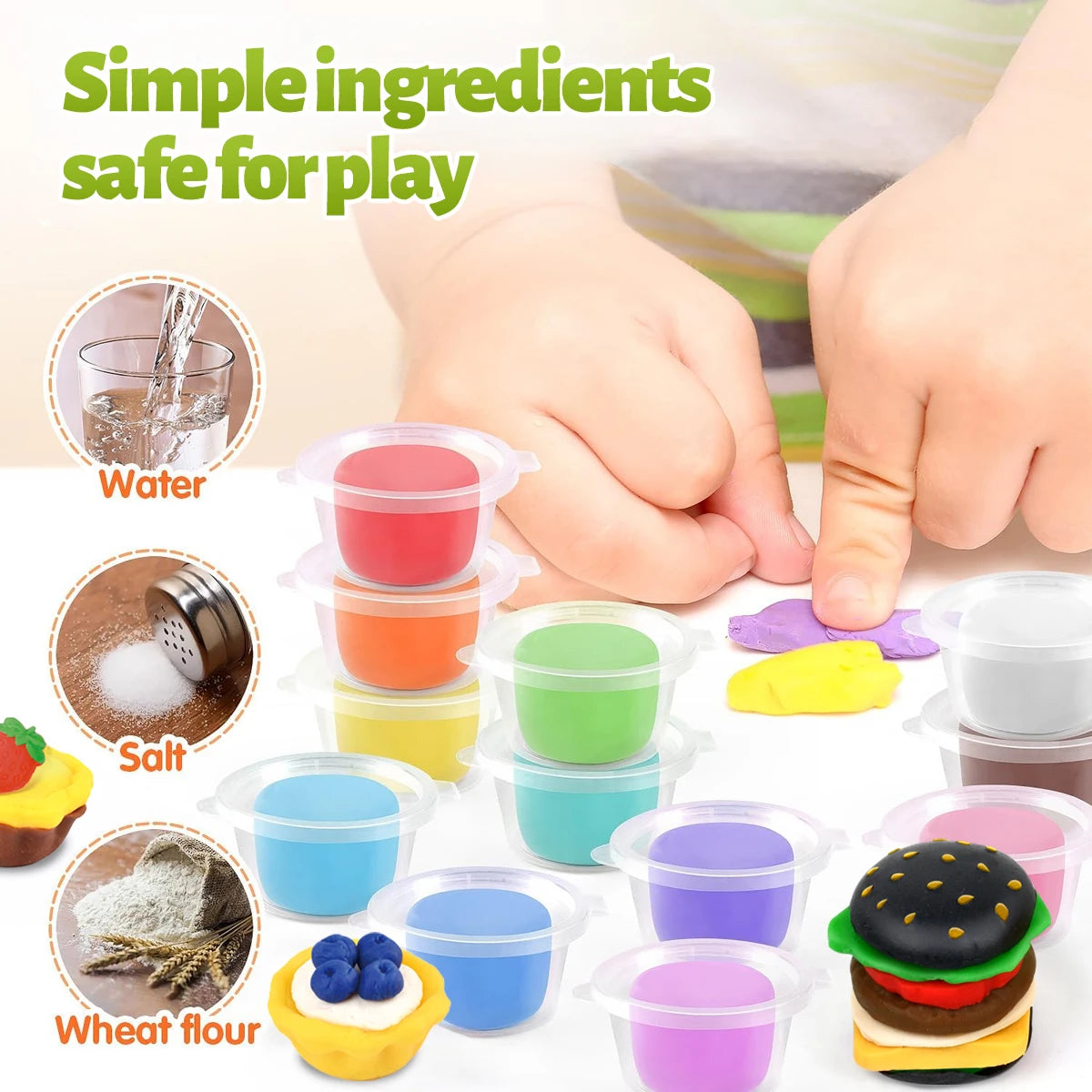 Pretend Chef Play Dough Kit with Molds and Tools