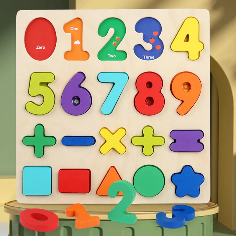 Wooden Alphanumeric Cognitive Puzzle Board