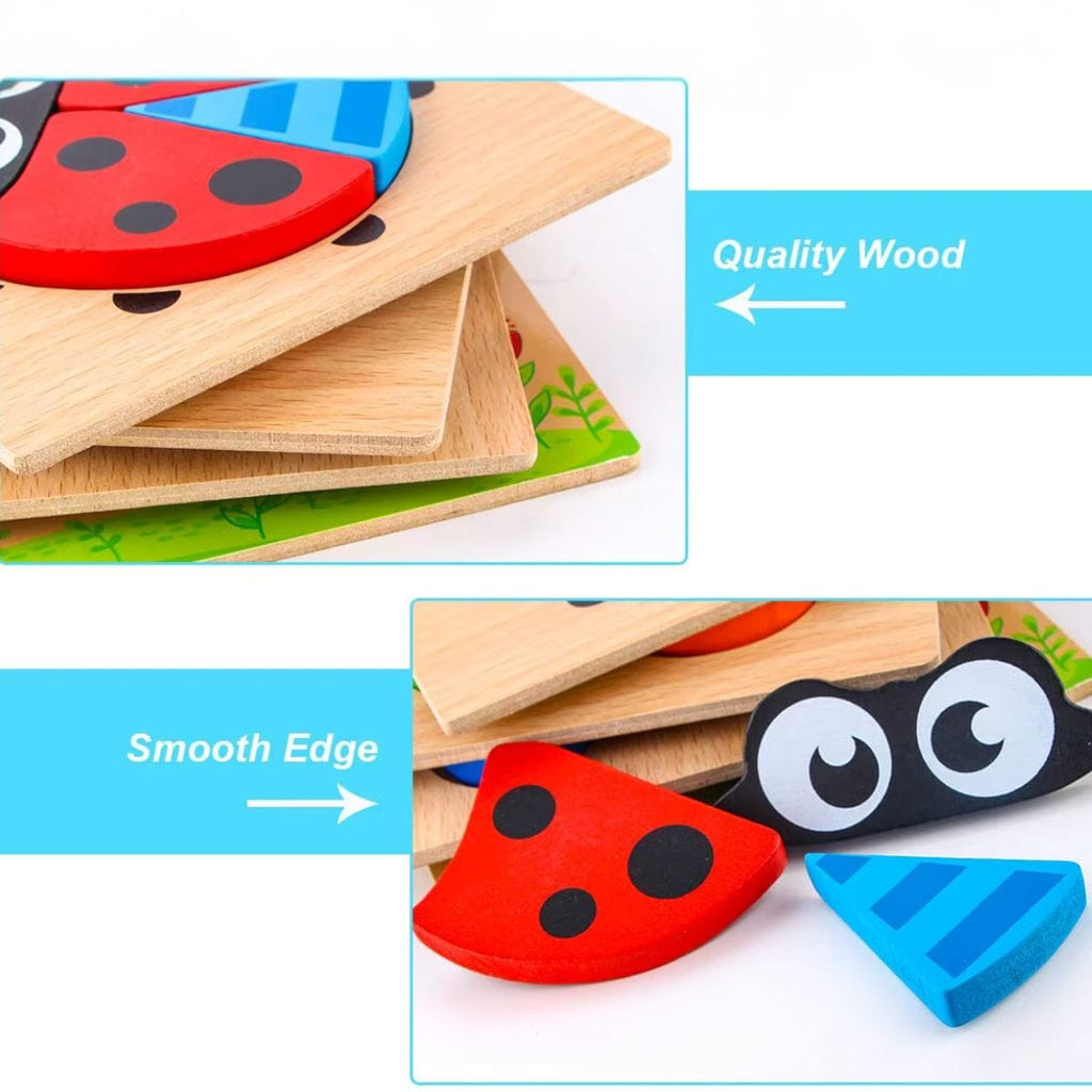 Montessori Wooden Puzzles (6 Pack)