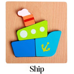 Montessori Wooden Puzzles (6 Pack)