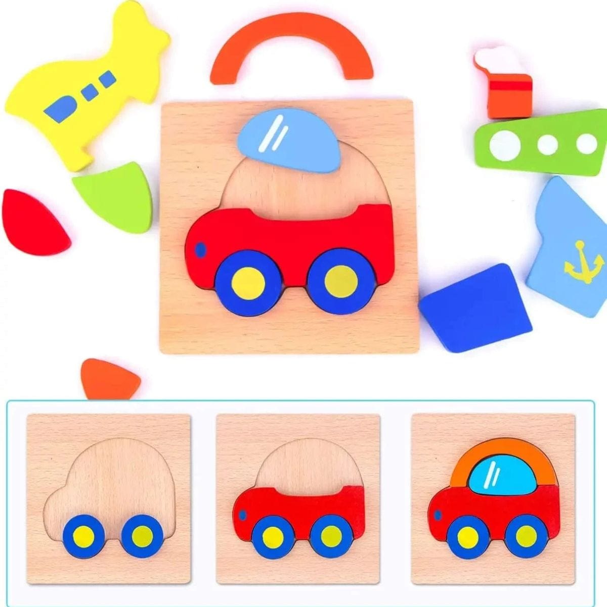 Montessori Wooden Puzzles (6 Pack)