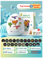DinoGlow™ Projection Night Light-Rotating Star Projector with Music & Films
