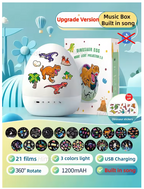 DinoGlow™ Projection Night Light-Rotating Star Projector with Music & Films