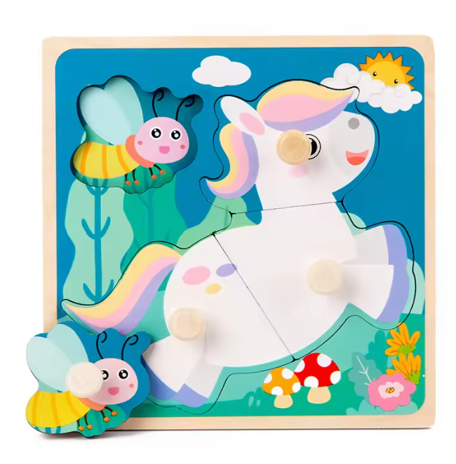 Montessori Wooden Puzzle Board for Toddlers