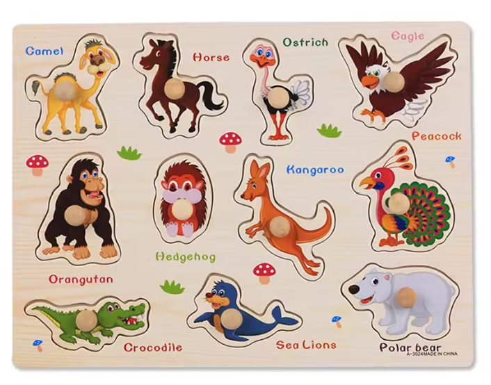 Montessori Wooden Puzzle Board for Toddlers