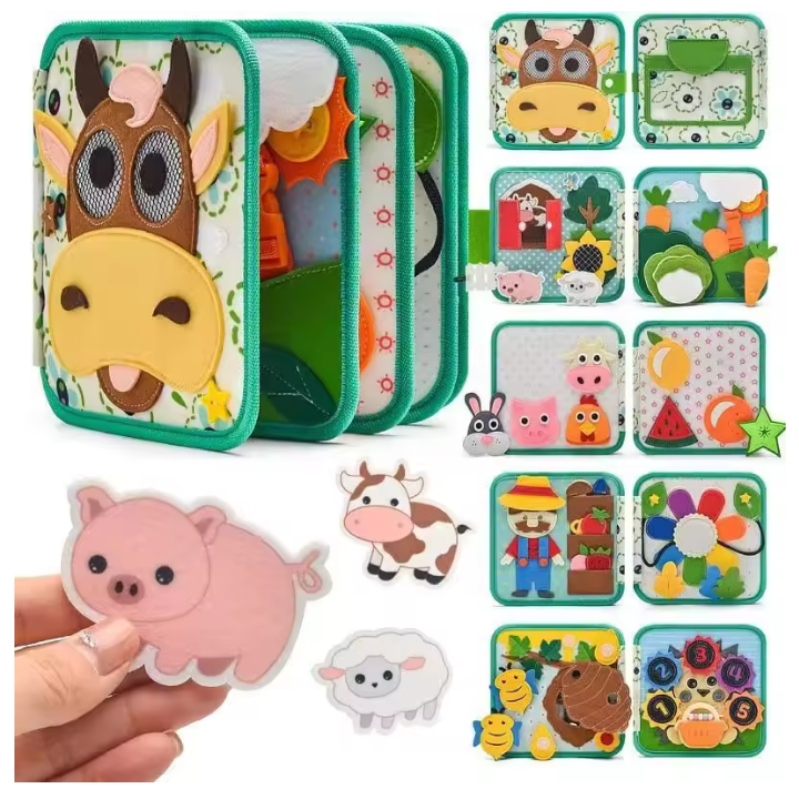 Montessori Soft 3D Cloth First Learning Book