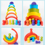 Rainbow Arch Montessori Wooden Building Blocks