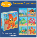 Wooden 3D Cube Puzzle – Montessori Educational Blocks