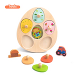 Montessori Wooden Dinosaur Egg Peg Jigsaw Puzzle