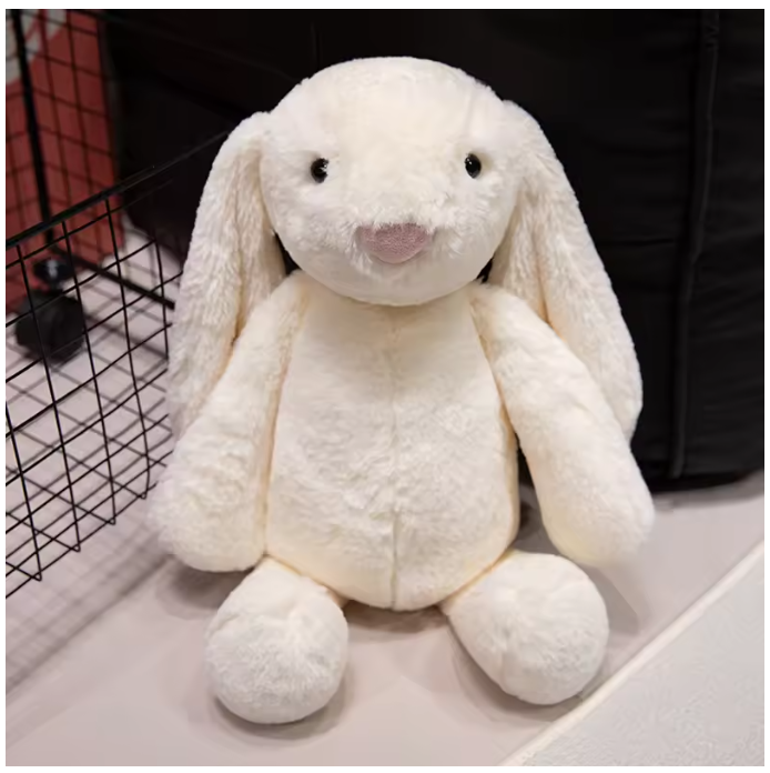 Kawaii Long-Ears Rabbit Plush Pillow – Soft Healing Bunny Doll